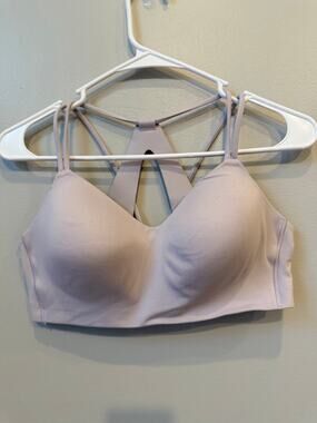 All in Motion Soft Purple Crisscross Back Longline Yoga Sports Bra Medium